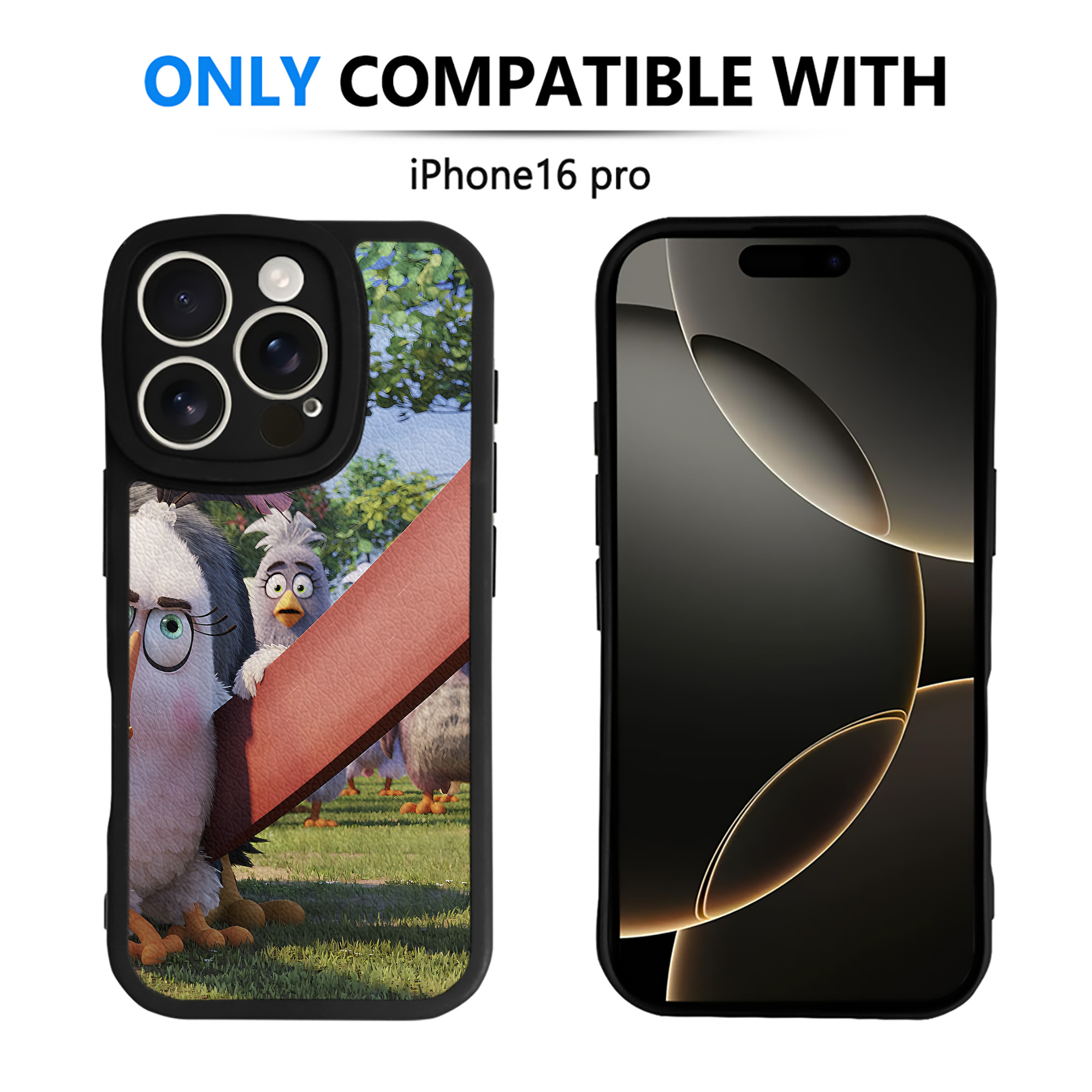 （画像用） Angry Birds アングリーバード 【iPhone 16シリーズ対応】シリコンスマホケース（レザー調） 材質：シリコン
